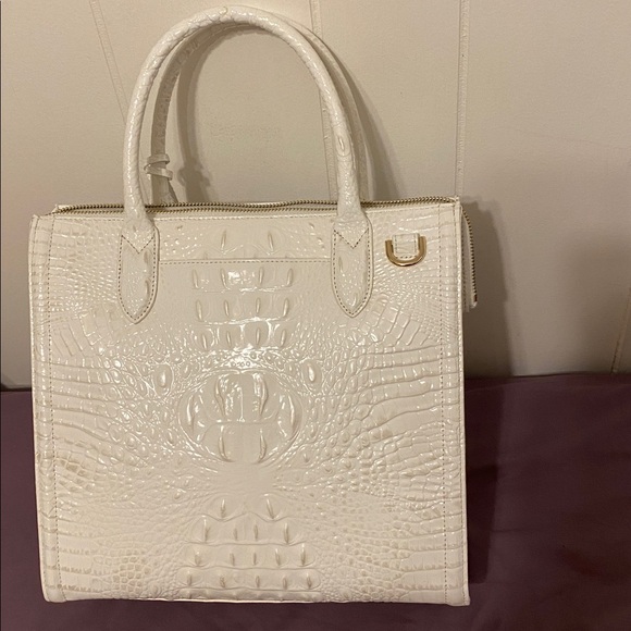 Brahmin Ivory -Caroline Luxury Croc-Embossed Handbag - Picture 11 of 16